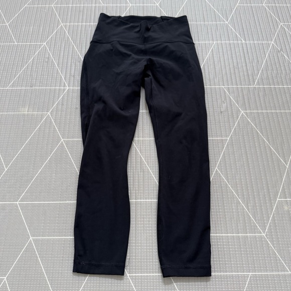 lululemon athletica Pants - Lululemon Train Times 7/8 Pant *25" Size 6 Black LW5AMOS Mesh